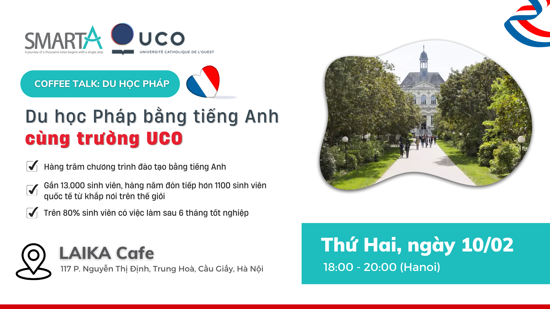 Du học Pháp bằng tiếng Anh 