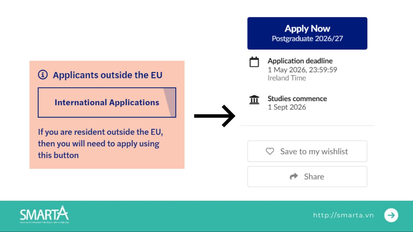 Hạn nộp hồ sơ du học Ireland thực tế dành cho sinh viên ngoài EU